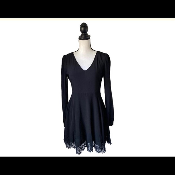 chinese dress ladies Long-Sleeved Wool Lace Dress